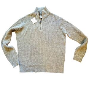 New American Eagle Men’s M Grey 1/4 Zip Knit Sweater Preppy NWT